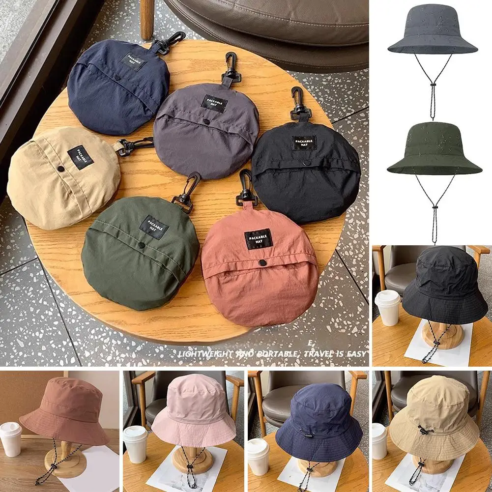 Fisherman Hat Quick Dry Waterproof Outdoor Foldable Thin Riding Fishing Cap With Bag Storage Basin Hat C G7q0