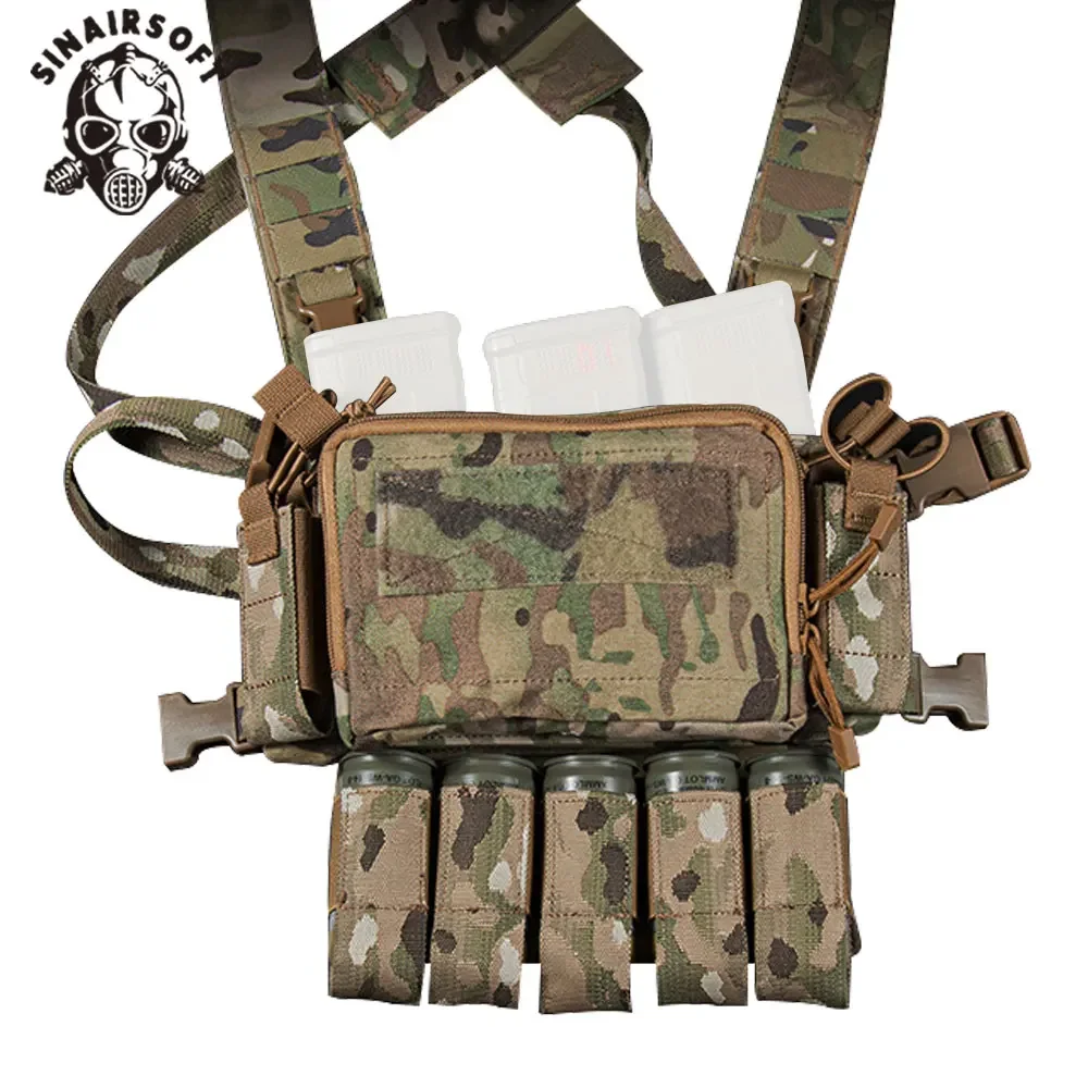 Tactical Gun Rig Chest Rig, Belly Pouch, Smoke Grenade Holder, 5 Round, 40mm, 40mm, M203, M79, M433, Hunting Accessories