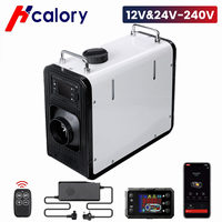 Hcalory 12V Car Parking Heater 5-8KW Efficient Vehicle Heating White Vertical Folding Handle bluetooth 240V Diesel Air Heater