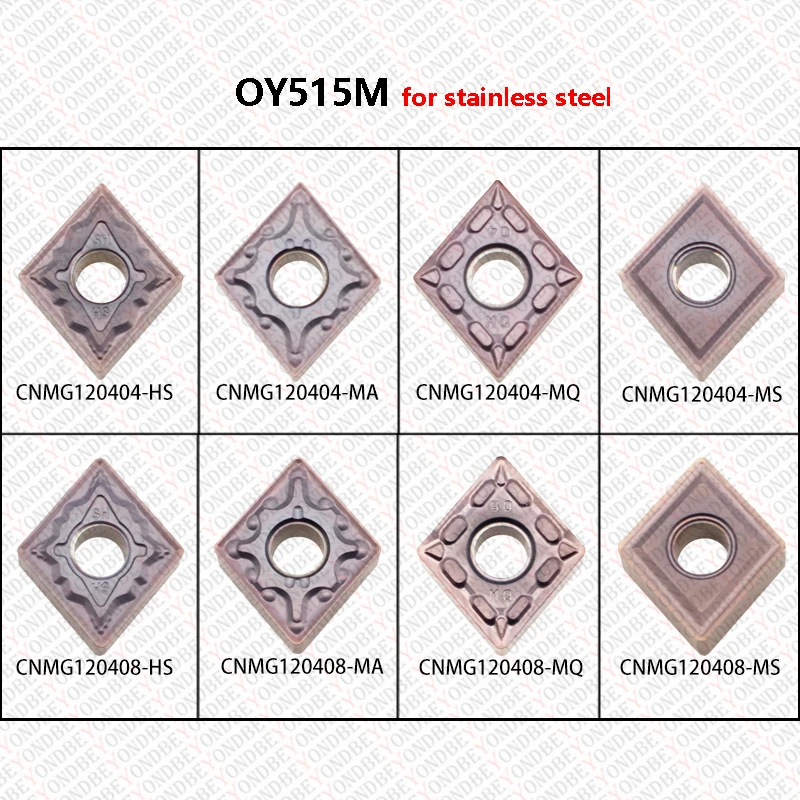 BEYOND Inserts en carbure, CNMG 120404 120408, CNMG120404, CNMG120408, MQ MS, HS MA HA CQ TM, Ο515m, 0,818p, Υ828p, OY313K OY838H , CNC