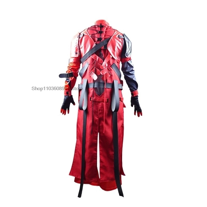 Wuthering Waves Scar Cosplay Costume parrucca uomo uniforme Headwear orecchini elettro risonatore cardiaco Red Cortex Halloween Party