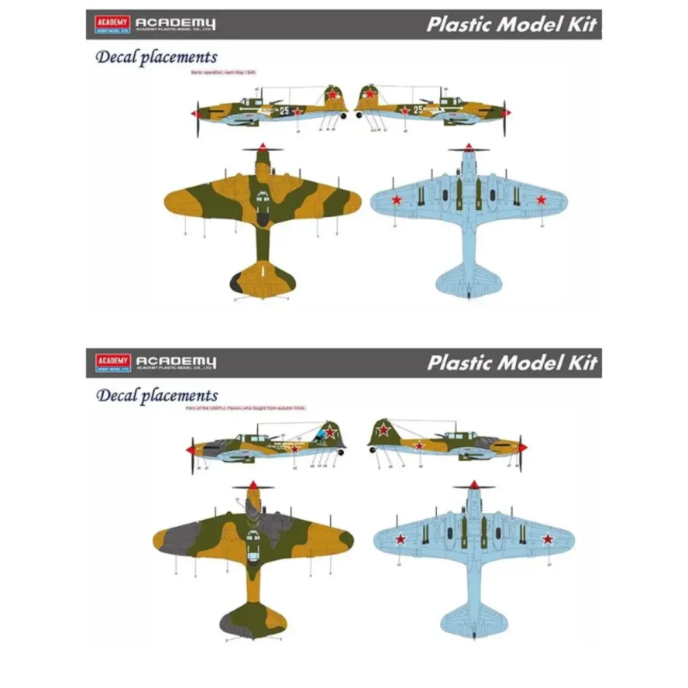ACADEMY AC12357 1/48 Soviet Il-2m3 Fighter Jet 
