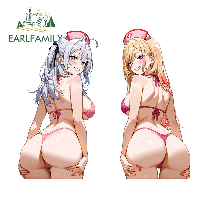 

EARLFAMILY медсестры Kitagawa Marin Alisa автомобильные наклейки креативные аниме внешние аксессуары устойчивая к царапинам защитная наклейка на дверь автомобиля