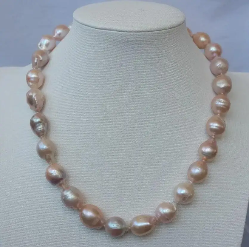 

NECKLACE Natural Pink Nucleated Flameball pearl necklace