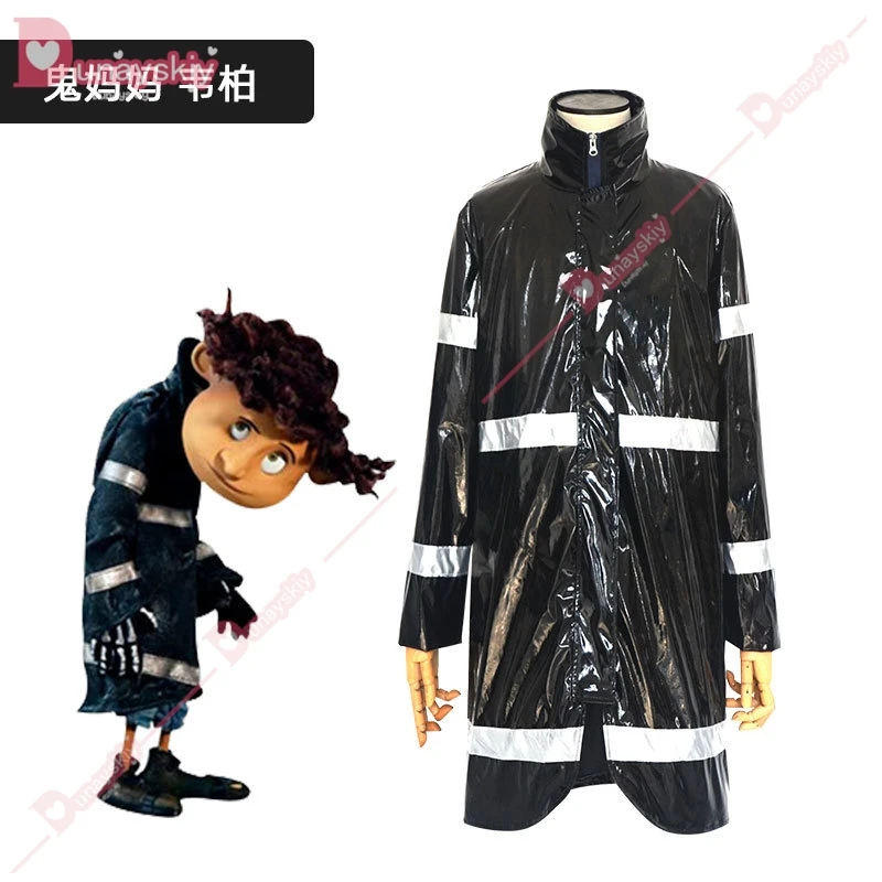 Cartoon Movie Coraline the Secret Door Cosplay Costume Coralin Wybie Lovat Hoodie Dress Jacket Coat Halloween Suit Raincoat Gift