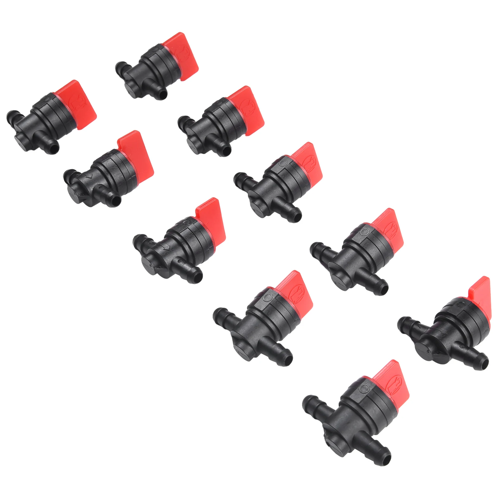 10pcs 1/4 Inch In-Line Straight Fuel Shut-Off Valve for Small Engines Used in Utility and for service Vehicle Support Equipment