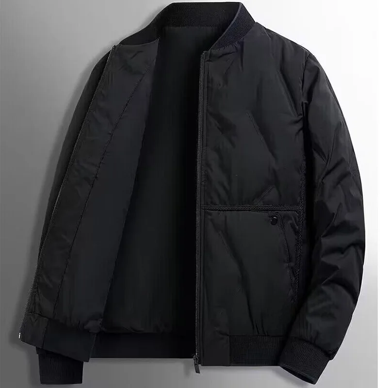 Winter Men's Fashion Parkas Male Overcoat Windbreaker Casual Jacket Thick Classic Windproof Sleeve 2025 New Business Hombre