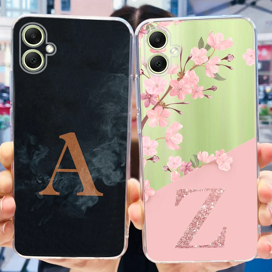 For Samsung Galaxy A05 Case SM-A055F New Letters Cover Clear Silicone Phone Case For Samsung A05 A 05s Galaxy A05s Fundas Bumper