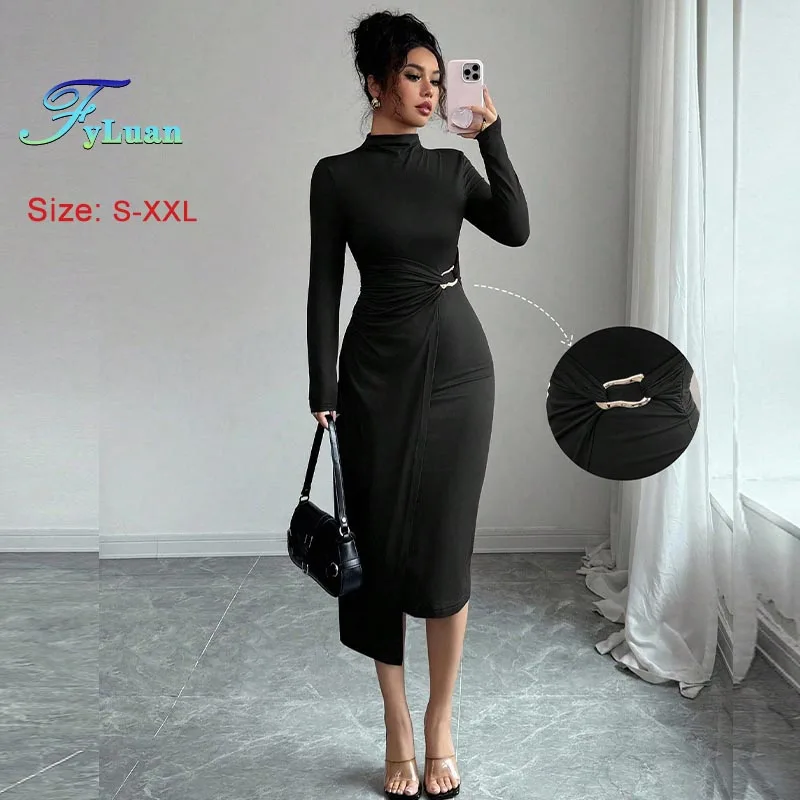 Black Long Dress Wo… - image