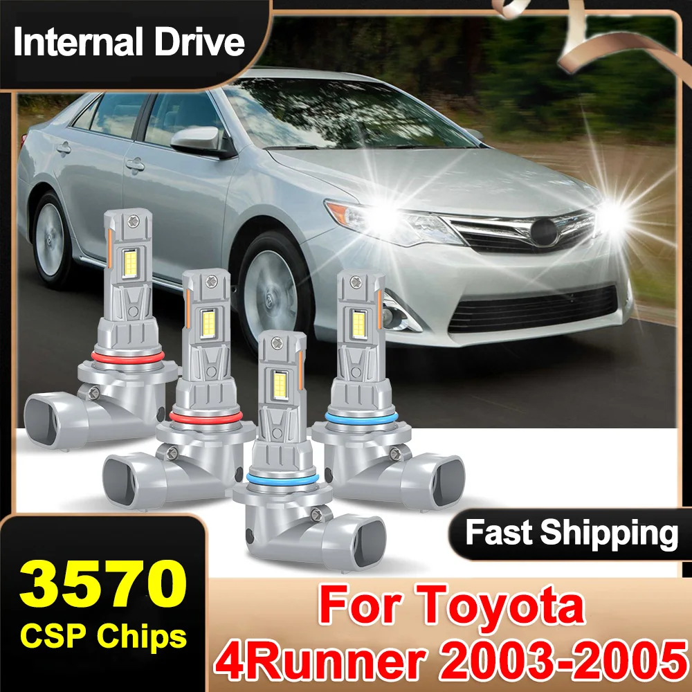 

LED Headlight Bulbs Kit For Toyota 4Runner 2003-2005 9005 9006 3570 CSP Chips DC12V Extremely Bright Auto Light Bulbs