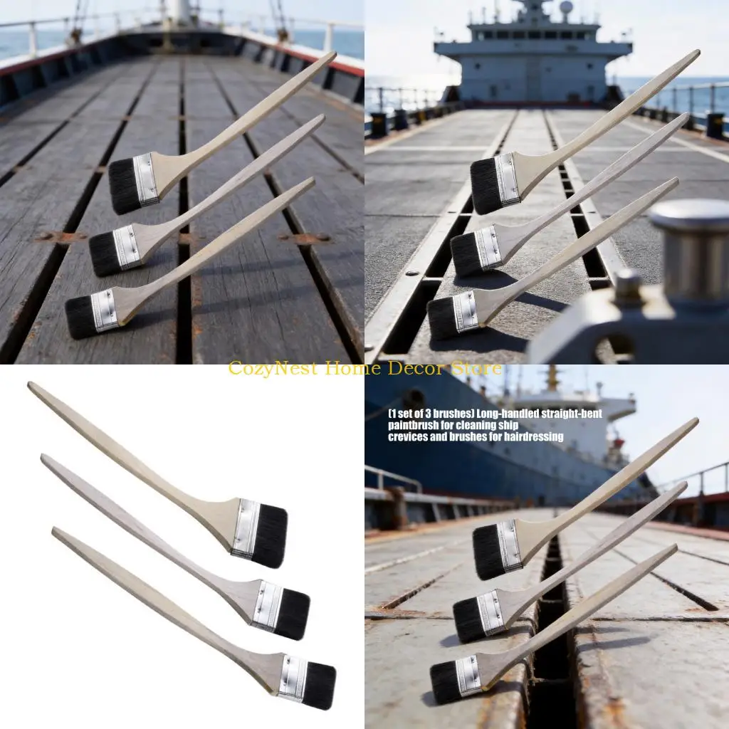 

92MF Versatiles Long Handle Brush for Marine and Home Use Width Bristles with Long Handle for Wall Treatments