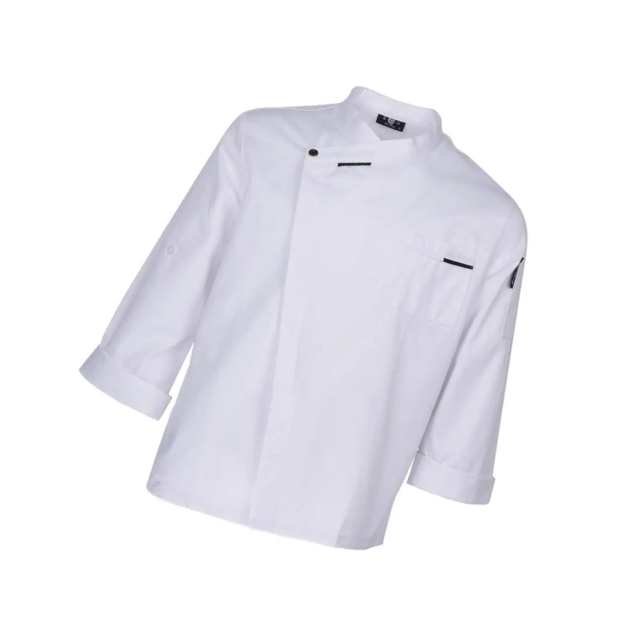 

Stylish Chef Jacket Breathable Kitchen Uniforms Work Apparel Chef Coat Black