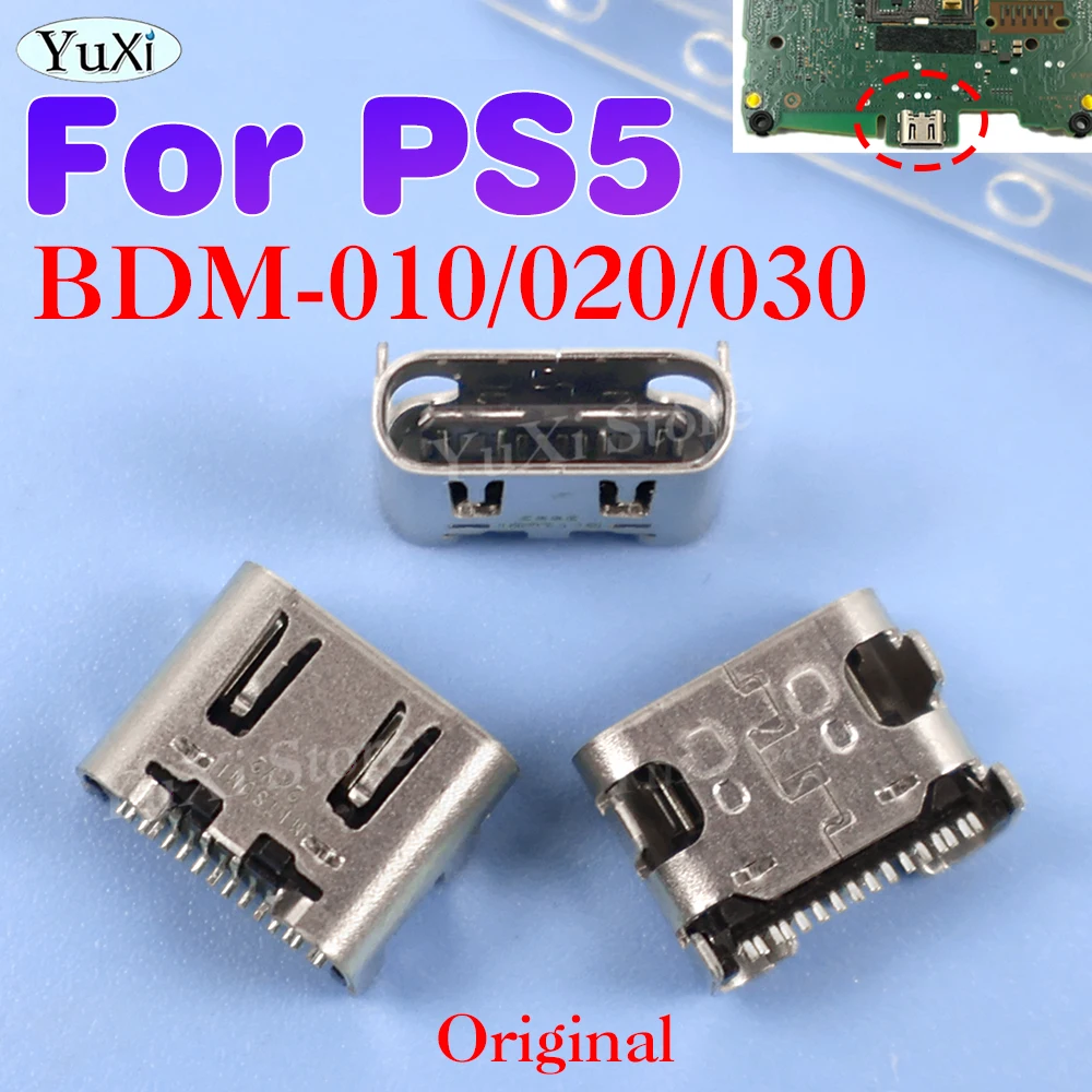 

For PS5 Original Type-C USB Charger Port Jack Socket for PlayStation 5 BDM-010 020 030 Controller Fast Charging Tail Plug
