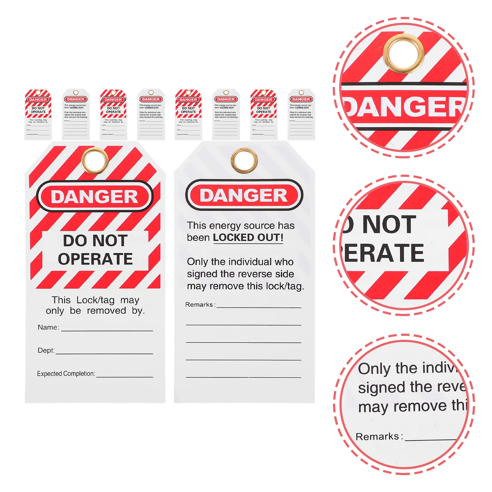 10 قطعة قفل معلق تحذيري لإصلاح المعدات لا تشغيل علامات السلامة علامات المصنع السلامة المرورية #1