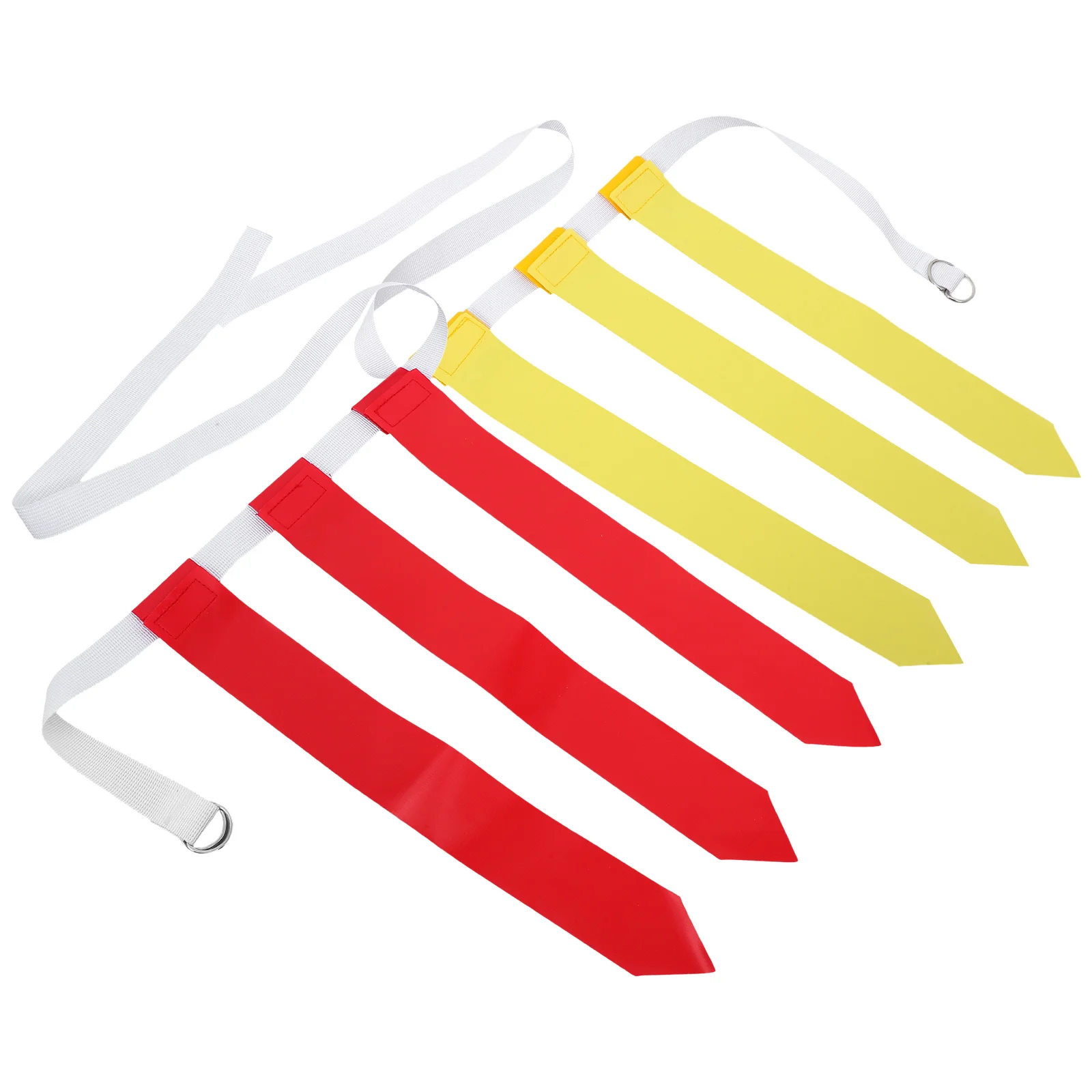 

2pcs Football Flag Belt Adjustable Waist Red Yellow Flags Training Teens Sports Prop Football Sport Accessories