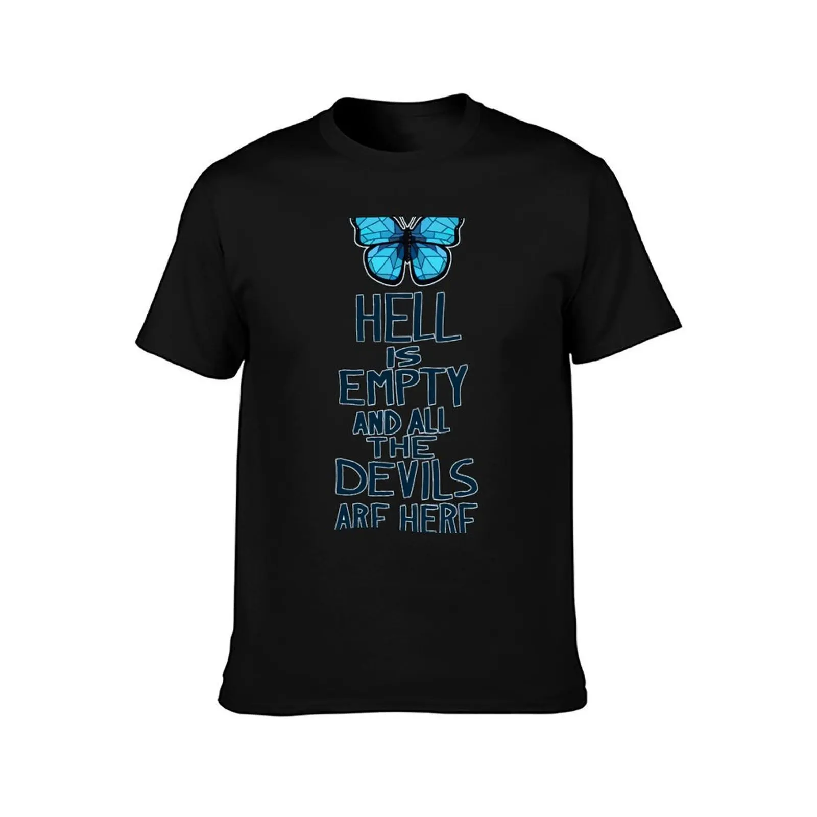 Hell is Empty T-Shirt Summer Casual Cotton Tee Oversized Streetwear Tops Vintage Graphic Print Loose Fit Short Sleeve