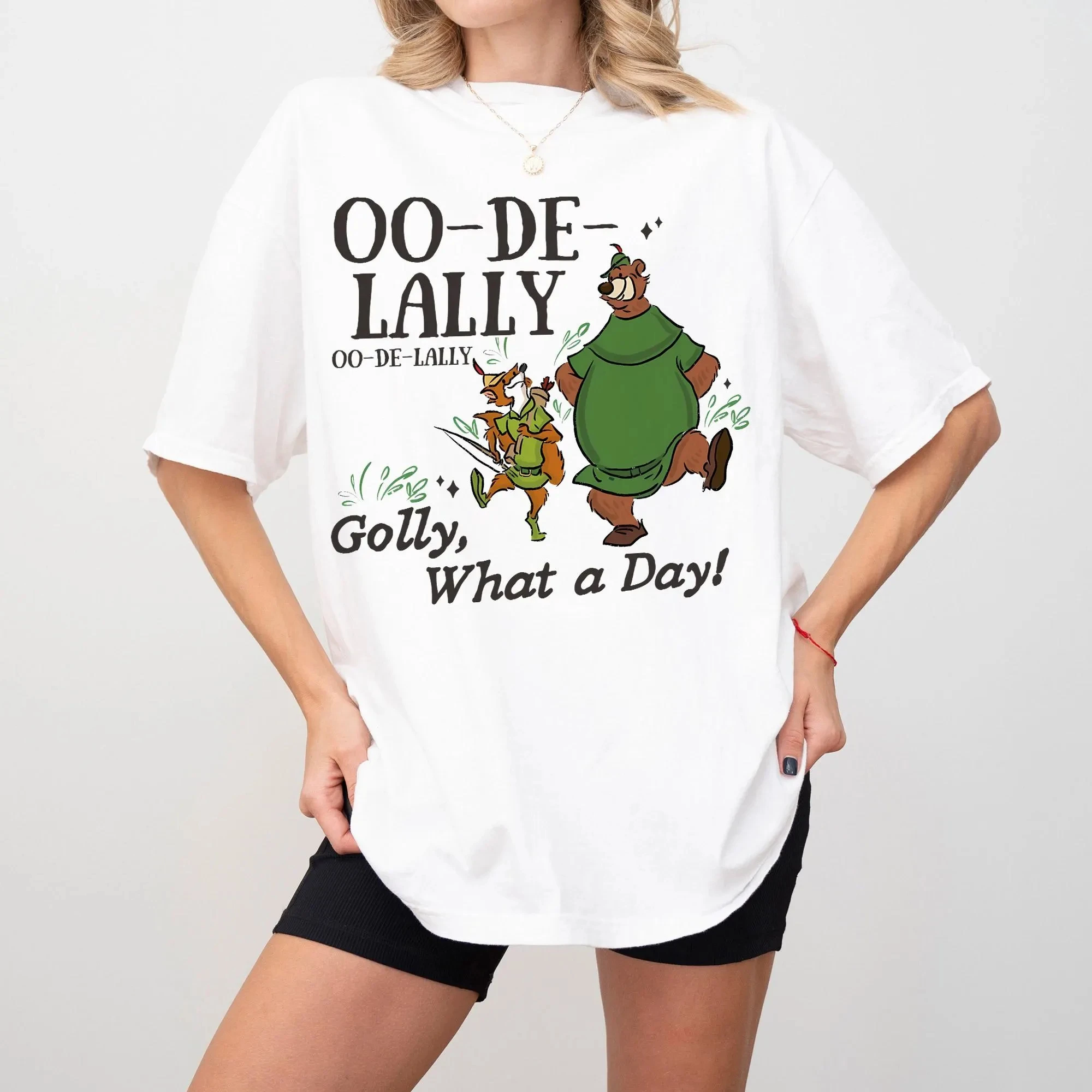 قميص ديزني روبن هود Oo-De-Lally بألوان مريحة جولي ما هوت آي تي شيرت ريترو لرحلة ديزني قميص روبن هود هدية #2