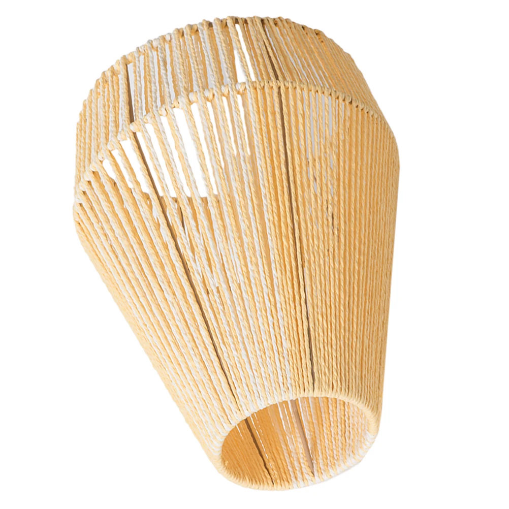 

Boho Style Paper Rope Woven Lampshade E27 4cm Blue Hanging Light Covers for Home Office Cafe Decorative Shades