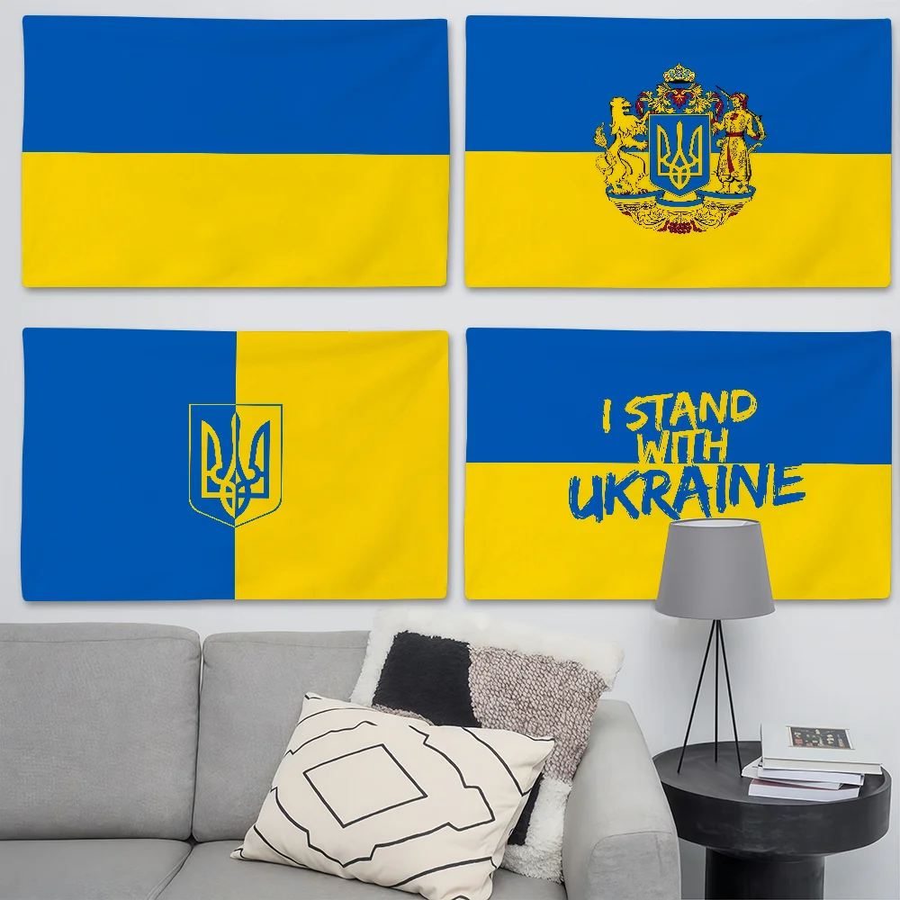 Ukraine Ornament Pattern Flag Suitable For Birthday Parties 