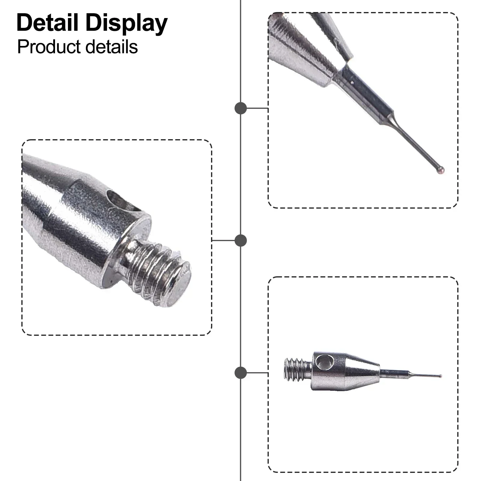 CMM Touch Probe M2 CMM Stylus Tips M2 Thread CMM Styli 0.3mm Ru By Ball A-5000-7800 10mm Length Contact Probe CMM Machines