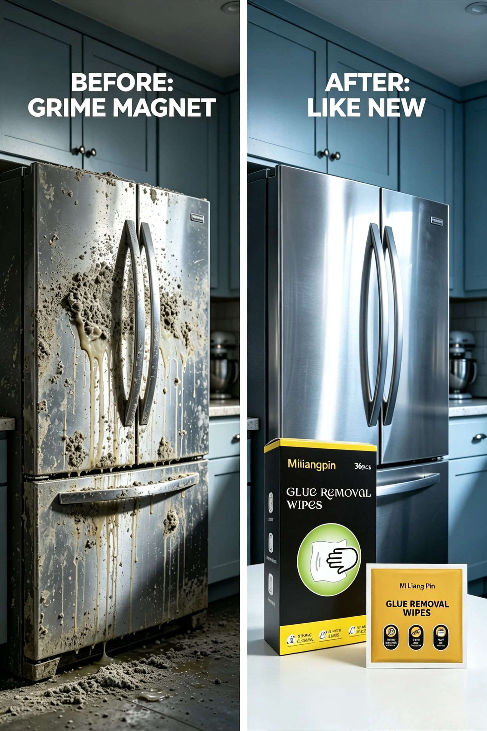 Powerful Adhesive Remover Cleaning Wipes; Safe for Furniture; Quickly Removes Residue; Convenient Disposable Cleaning Essential