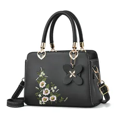Gentle embroidery flowers fashion elegant women's handbag, elegant temperament of high-grade all-in-one crossbody bag