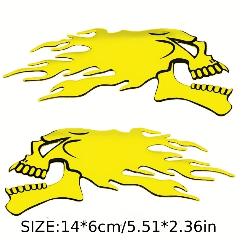 1PC trailing skull 3D sticker motorcycle fuel tank sticker for Honda Suzuki Creative Badge multicolor Exterior accessories