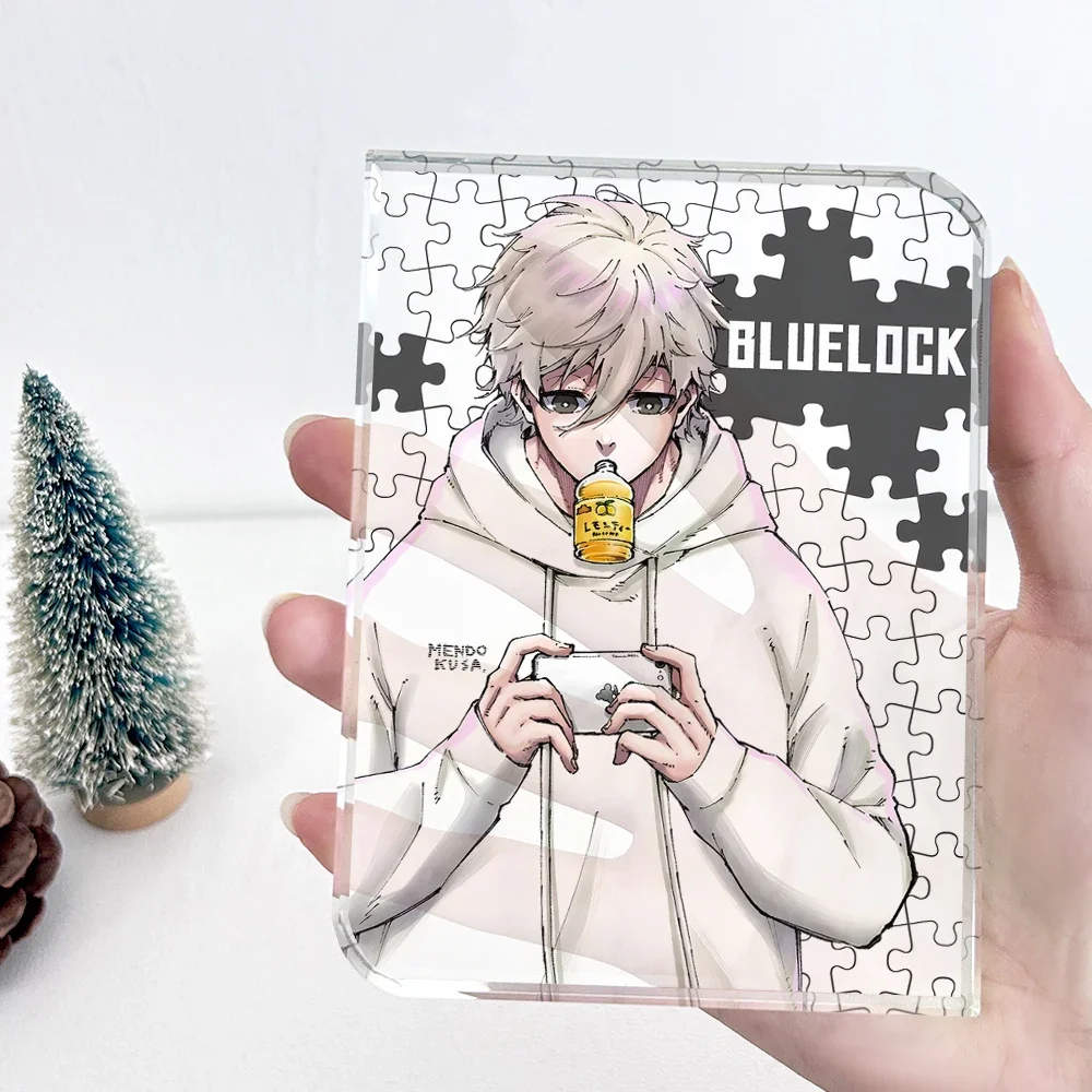 BLUE LOCK Mikage Reo Stationary i Seishiro Chigiri Hyoma Cosplay, Anime Crystal Standing Sign, Accessoires de décoration, Cadeau de Noël et d'anniversaire