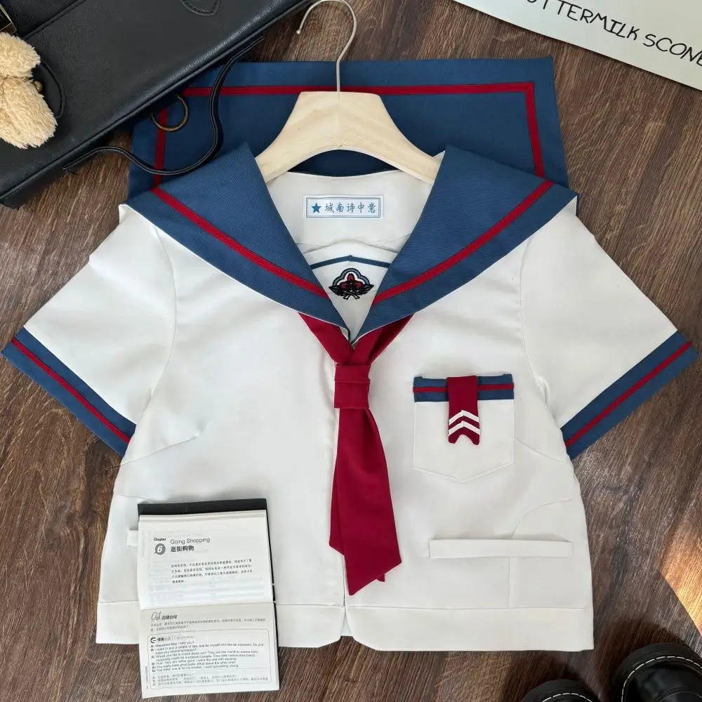 JK Suit Abito da marinaio Uniforme Anime Blu Stile giapponese Forniture scolastiche Senso Gioco di ruolo Ragazza carina