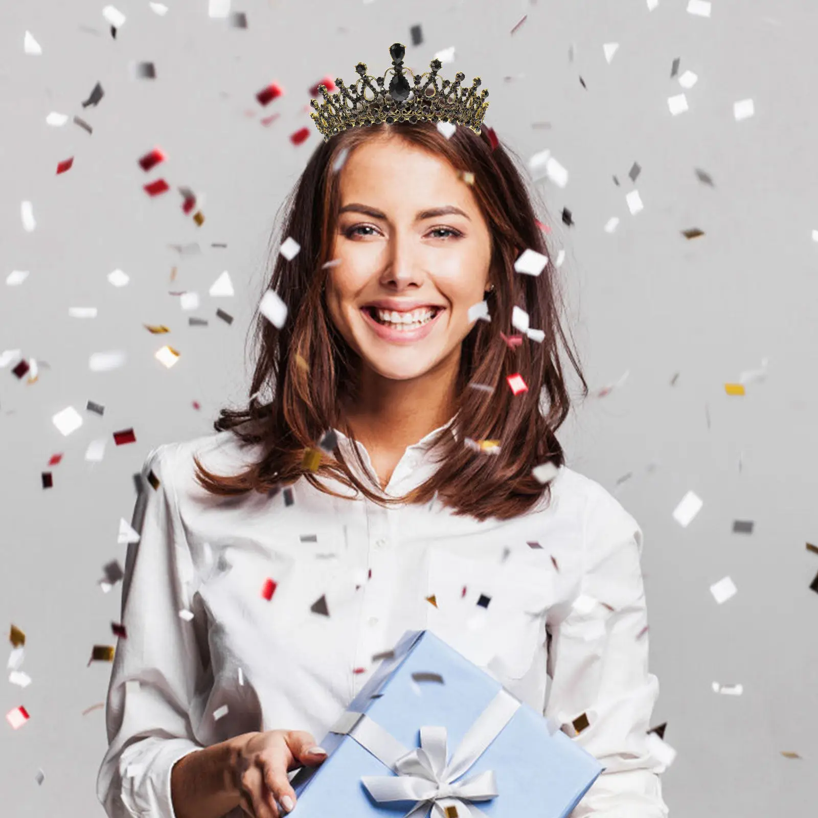 

Элегантная свадебная тиара с кристаллами, винтажный головной убор из сплава для вечеринок, дней рождения и свадебных торжеств