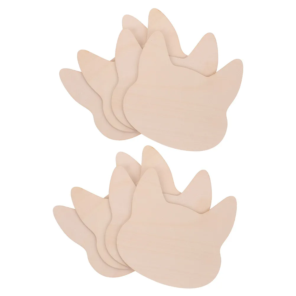 

Набор из 8 деревянных заготовок в виде голов животных, неокрашенные натуральные деревянные элементы для творчества, росписи, праздничного декора, DIY-проектов, занятий в классе