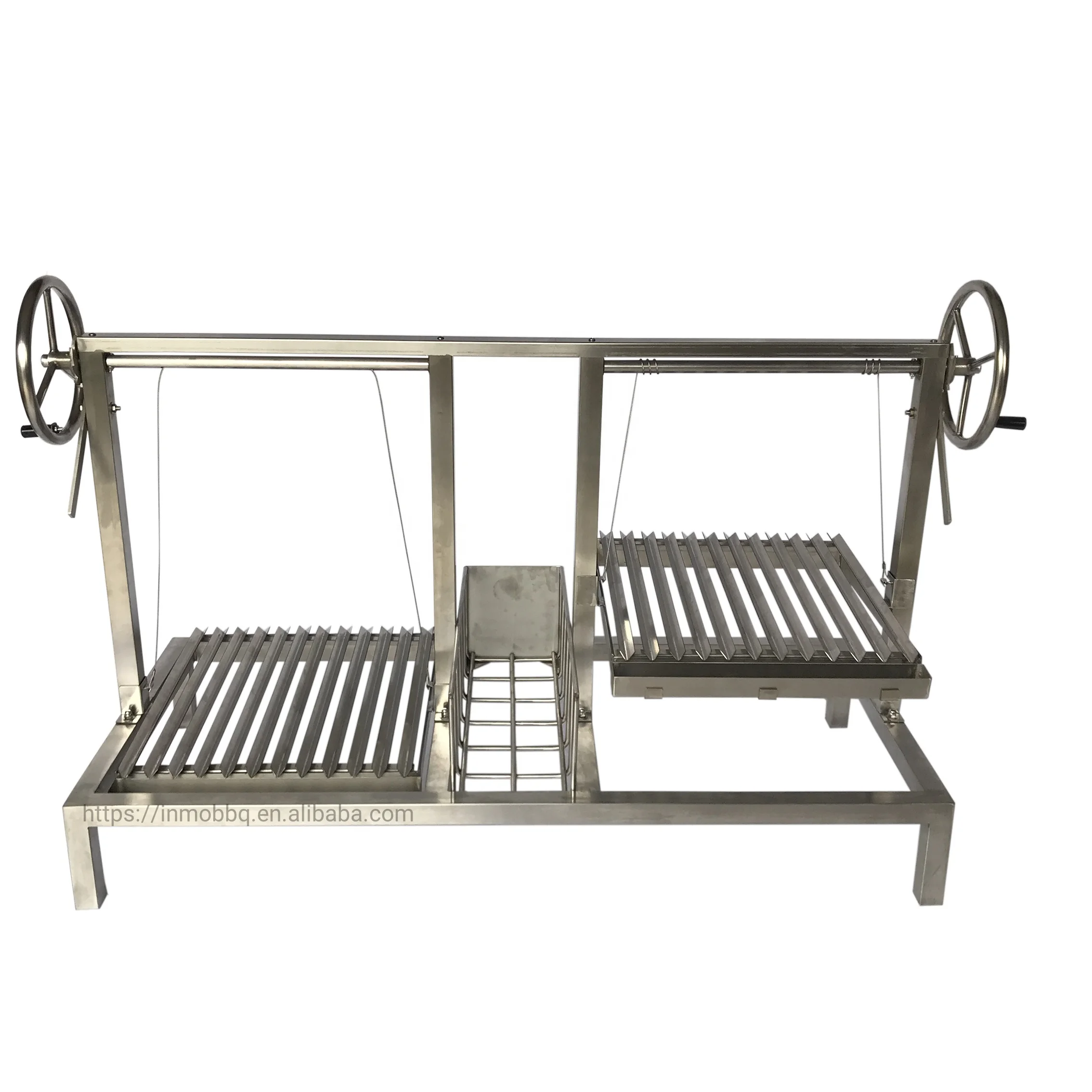 Stainless Steel Santa Maria Grill with Brasero Argentine Charcoal Grill Parilla Outdoor BBQ Grill