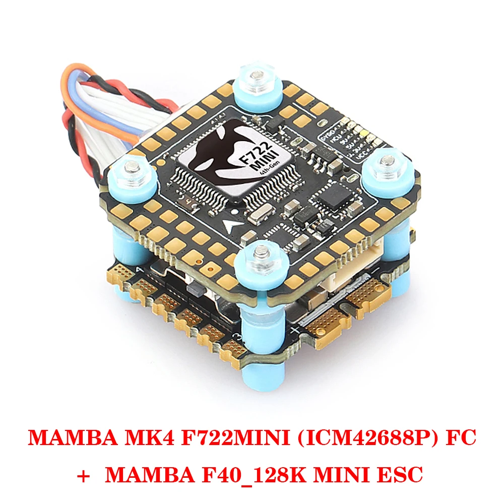 DIATONE MAMBA MK4 F722 MINI Flight Controller ICM42688P W/  F40_128K/ Reactor_44/66 ESC Dshot 300/600/1200 3-6S For RC FPV Drone