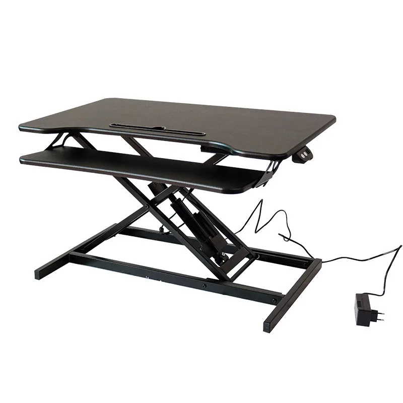 Electric double-layer with keyboard, standing computer lift table, folding computer table, mobile desk