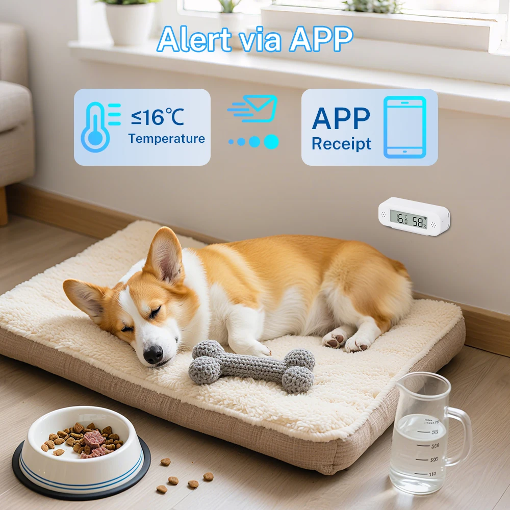 Tuya Smart Zigbee WiFi Temperature and Humidity Mini Sensor APP Remote Control Via SmartLife Work with Yandex Alexa Google Home
