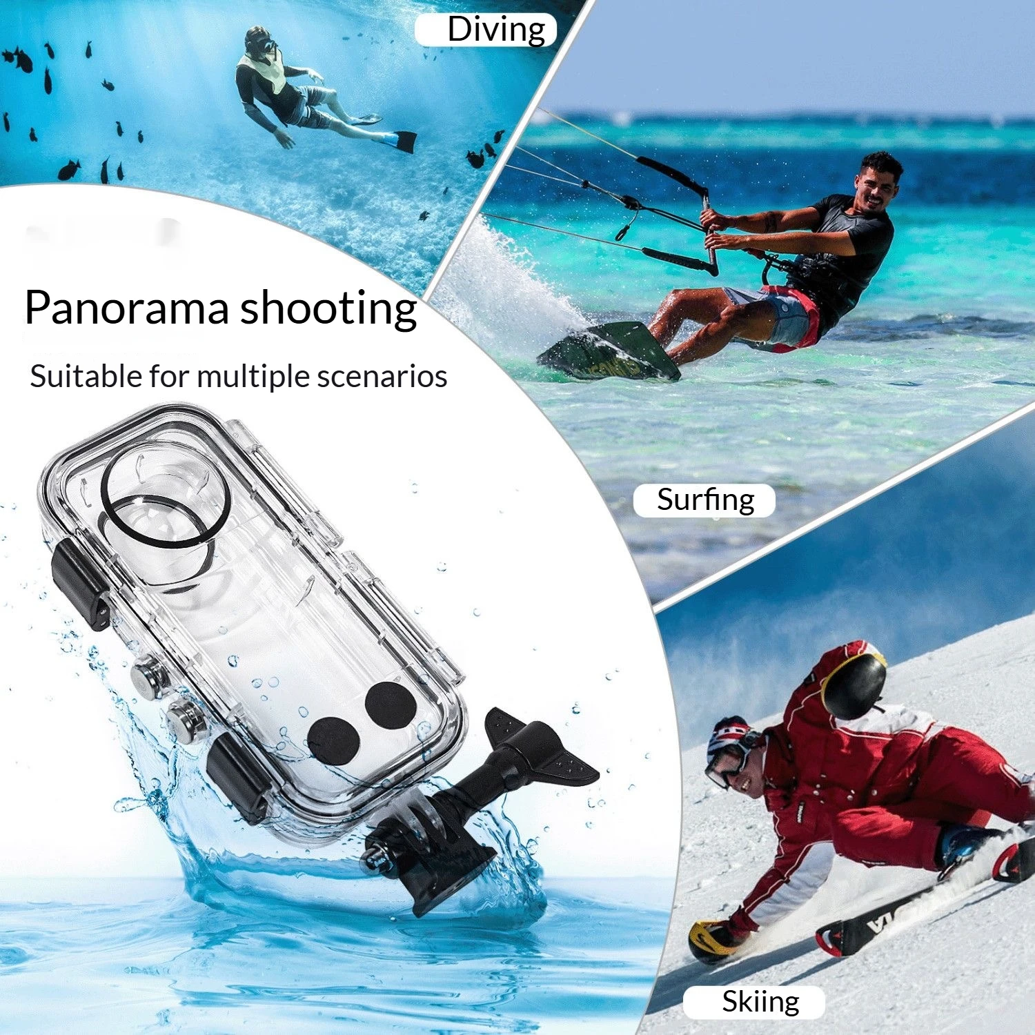 

Waterproof Invisible Case for Insta360 X3 X4 X5 Waterproof Housing Cover Underwater 40M Dive Shell for Insta 360 X5 Accessories