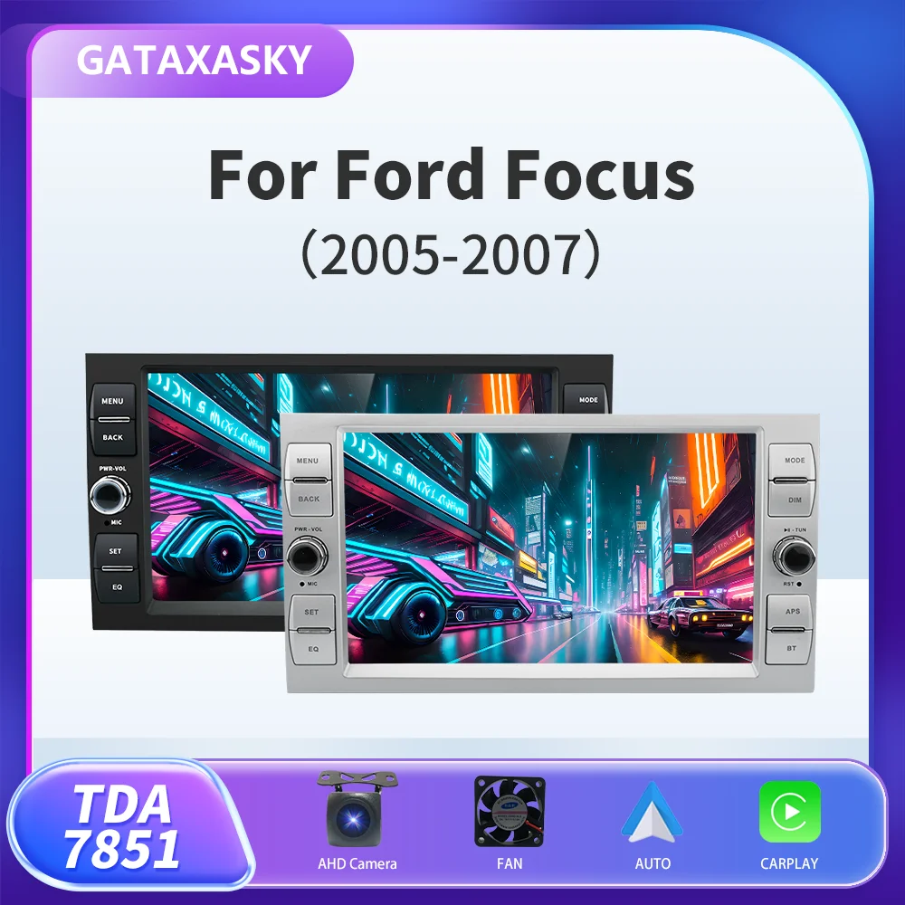 

GATAXASKY 8" Android For Ford Focus 2 Kuga Fiesta Mondeo 4 C-Max Car Radio Multimedia Player Stereo Carplay Navi BT GPS Wifi