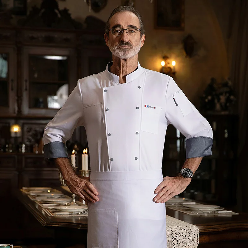 Cake Shop Ristorante occidentale Steakhouse Uniforme da lavoro da cucina Manica lunga Catering Hot Pot Ristorante Hotel Autunno Uniforme da chef f