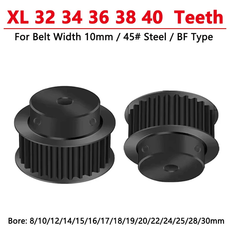 

1pcs 32 34 36 38 40 Teeth XL Steel Timing Pulley Synchronous Wheel for Belt Width 10mm Bore 8 10 12 14 15 16 17 18 19 20-30mm