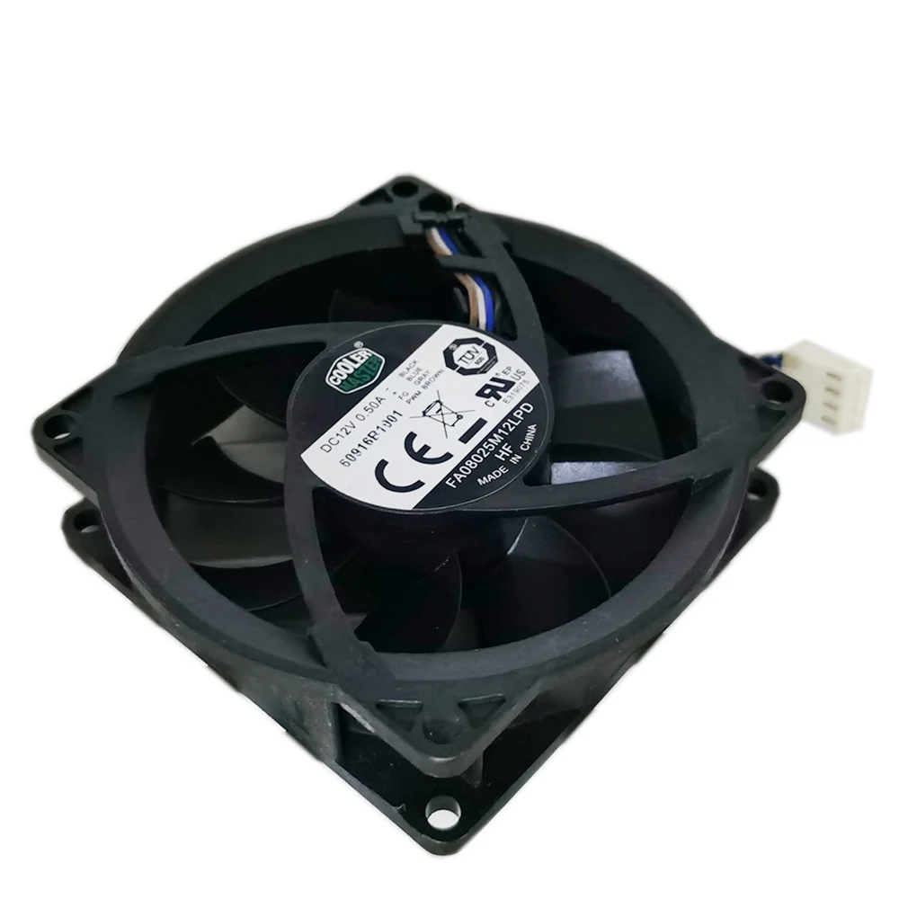 

NEW For CoolerMaster FA08025M12LPD 12V 0.50A 804057-001 80*80*25mm Cooling Fan 4pin Cooling Fan Processor Cooler Heatsink Fan