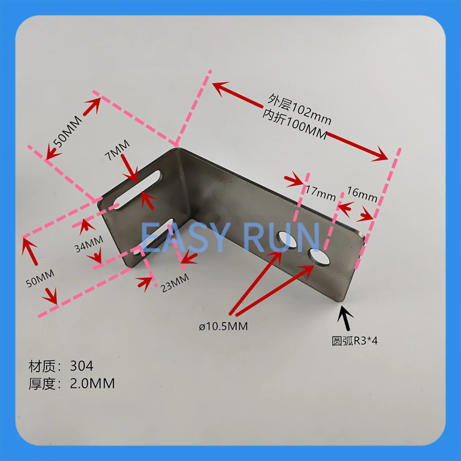 Accessoires pour système de lubrification, support en acier inoxydable-1 pièces