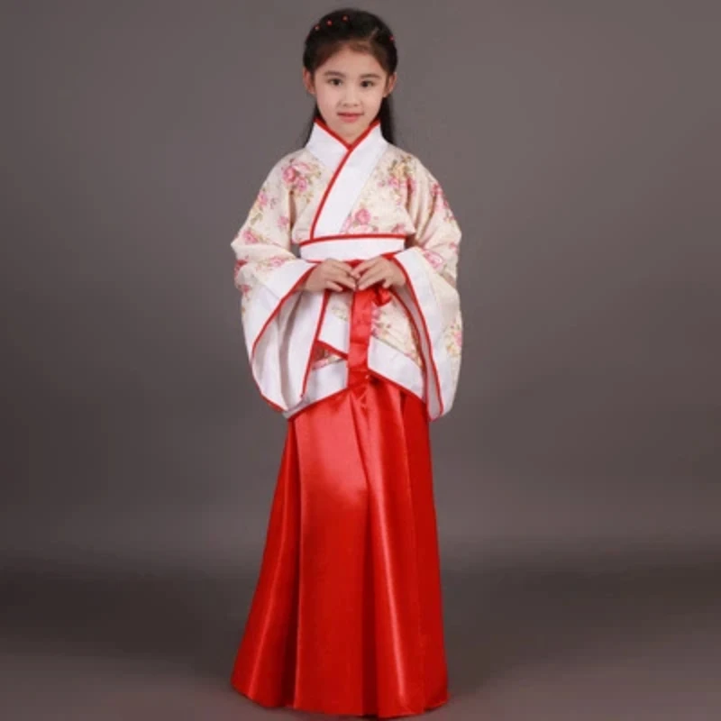 Mulan vestir Fasnacht Kostum Hanfu ropa tradicional china para niñas niños vestido de princesa Floral tradicional de la dinastía Tang.