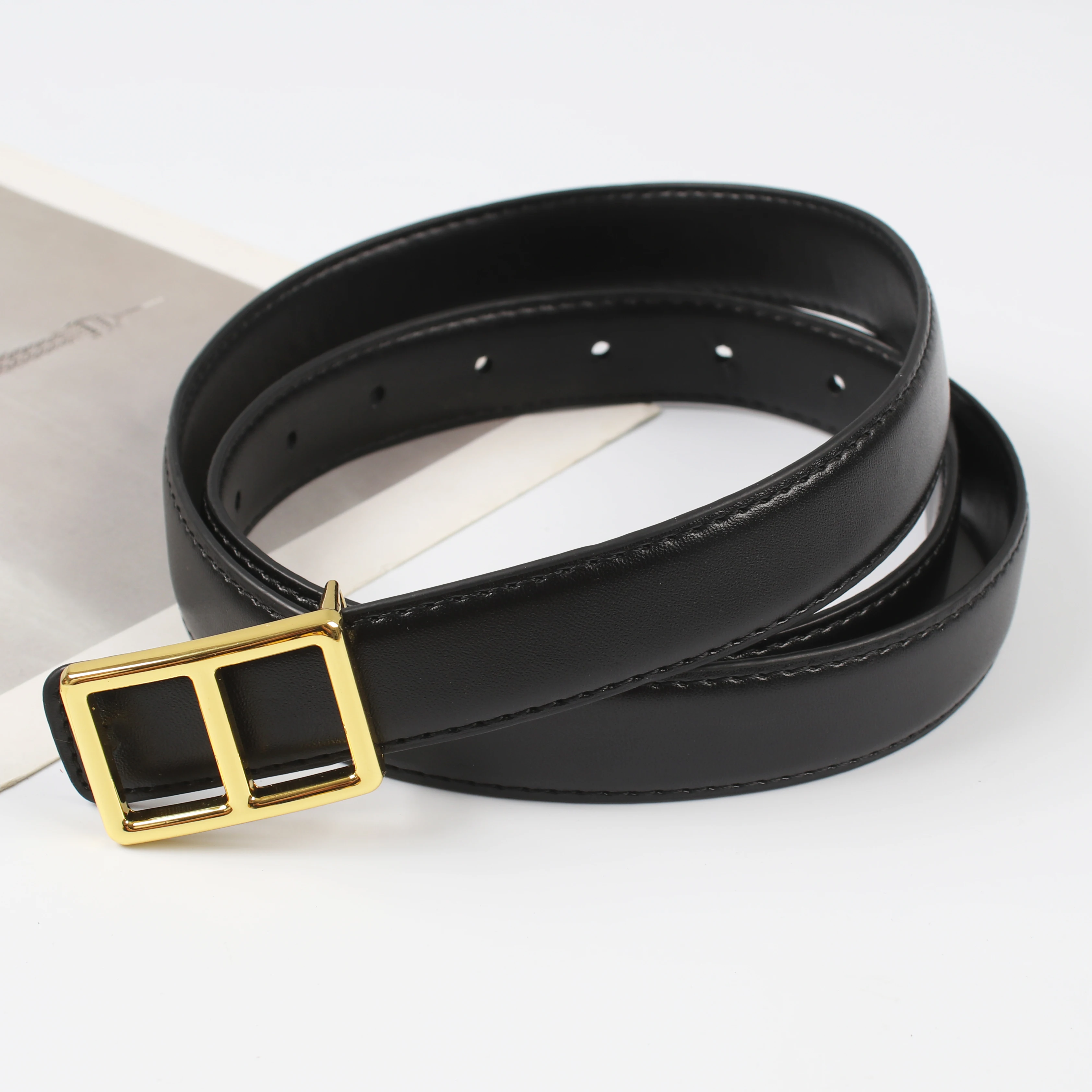 Women's Elegant Belt for Women High Quality Luxury Brand Designer Jeans Women's Dress Belt