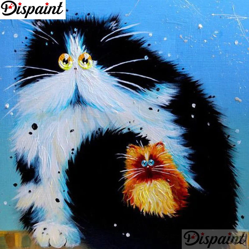 

Dispaint Full Square/Round Drill 5D DIY Diamond Painting "Animal cat scenery" Embroidery Cross Stitch 3D Home Decor Gift A18404