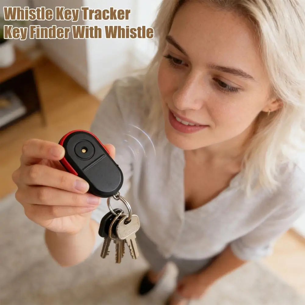 2/3Pcs Key Finder Voice Control Anti-Lost Equipment with Whistle Activation LED Light Small Key Tracker Wallet Keychain
