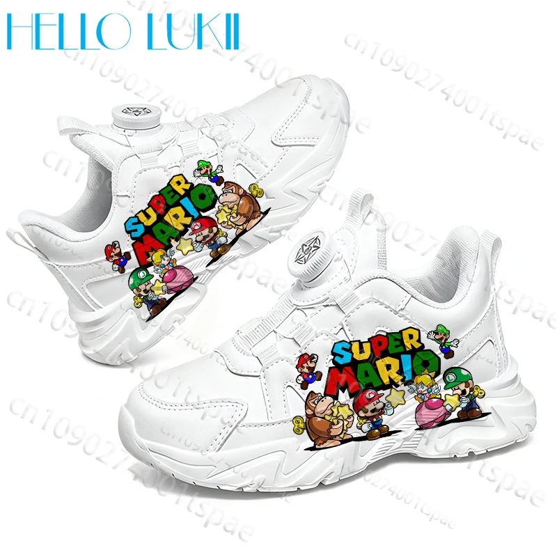 

Новинка 2026, детская легкая обувь из мультфильма серии Mario, нескользящая обувь высокого качества на толстой подошве для мальчиков и девочек
