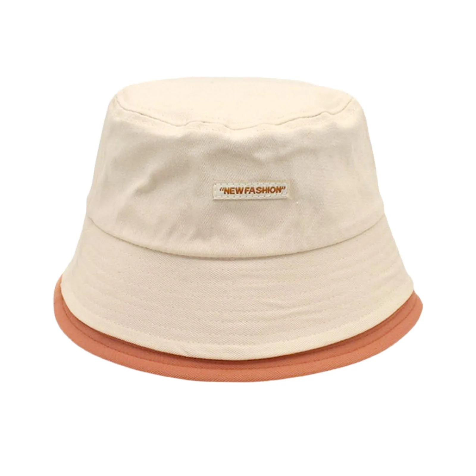 Double Brim Fisherman Hat Female Korean Version Unisex Bucket Color Basin Hat Female Spring And Summer Outdoor Sun Block Visor