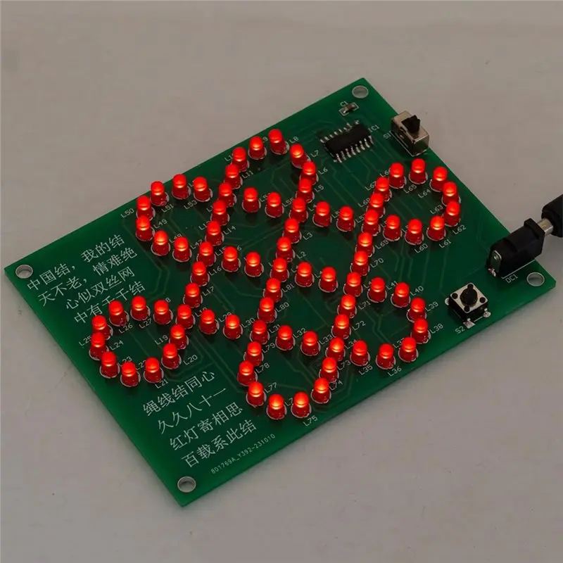 B29C-Led ضوء متدفق 5 فولت لحام الممارسة مدرسة التدريس لوحة دوائر كهربائية الصينية عقدة لتقوم بها بنفسك عدة إلكترونية متعة طقم لحام #3