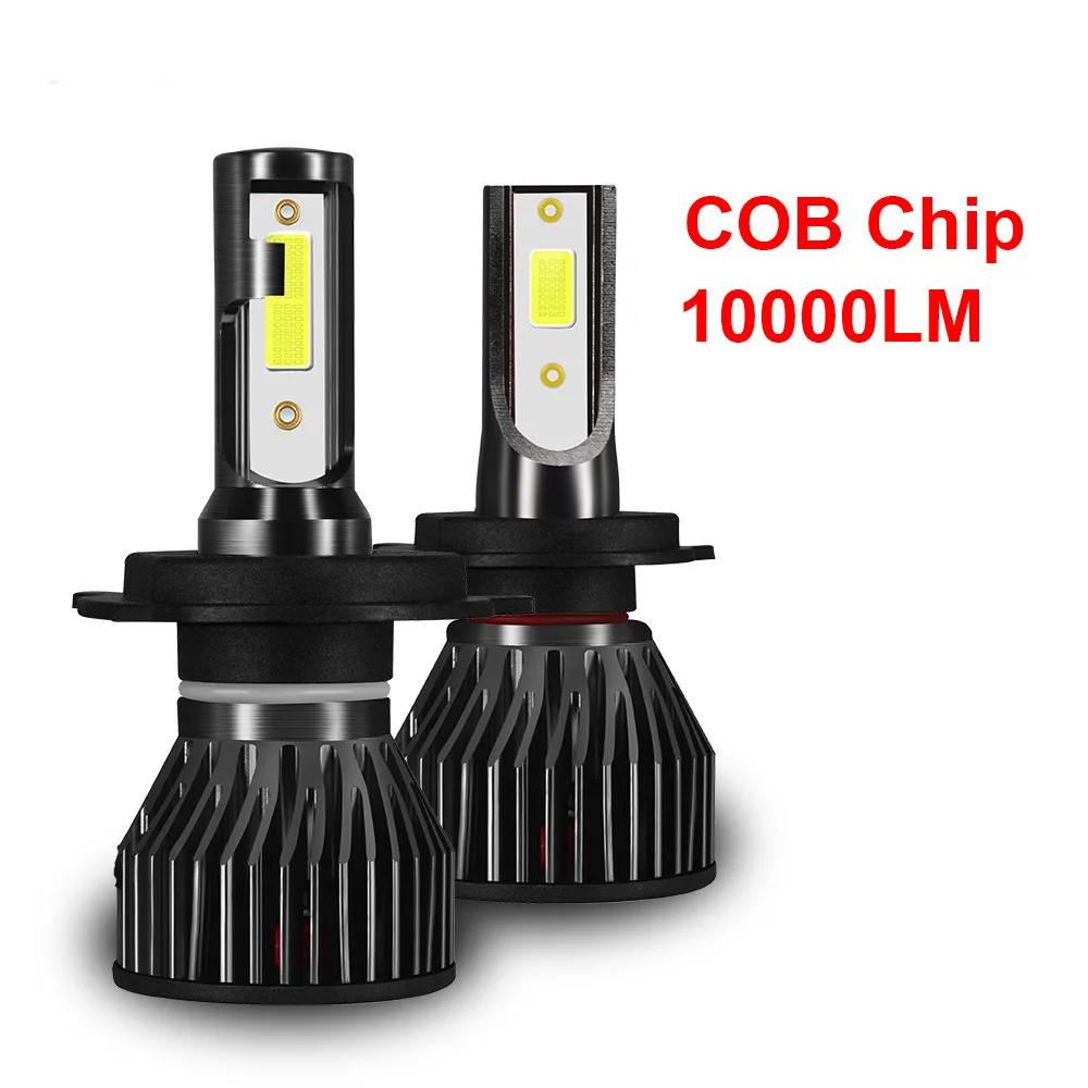 F2 Mini Car LED Headlights COB Chip 10000LM H7 H11 Highlighting Modified 6500K Aluminum IP68 36W Universal