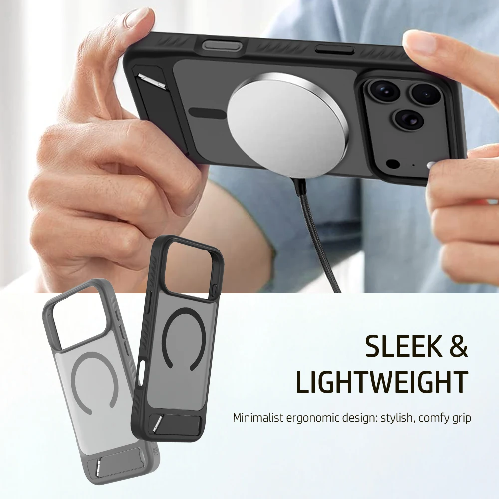 Für iPhone 18 Pro Hülle Ständer Magnetische Hülle PC+TPU Schutz Für iPhone 17 Pro Hülle – Detail 12